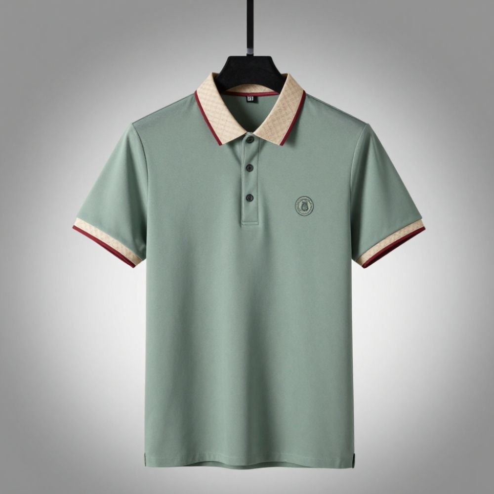 Men's Premium Pure Cotton Oversized Polo T-Shirt in Teal green