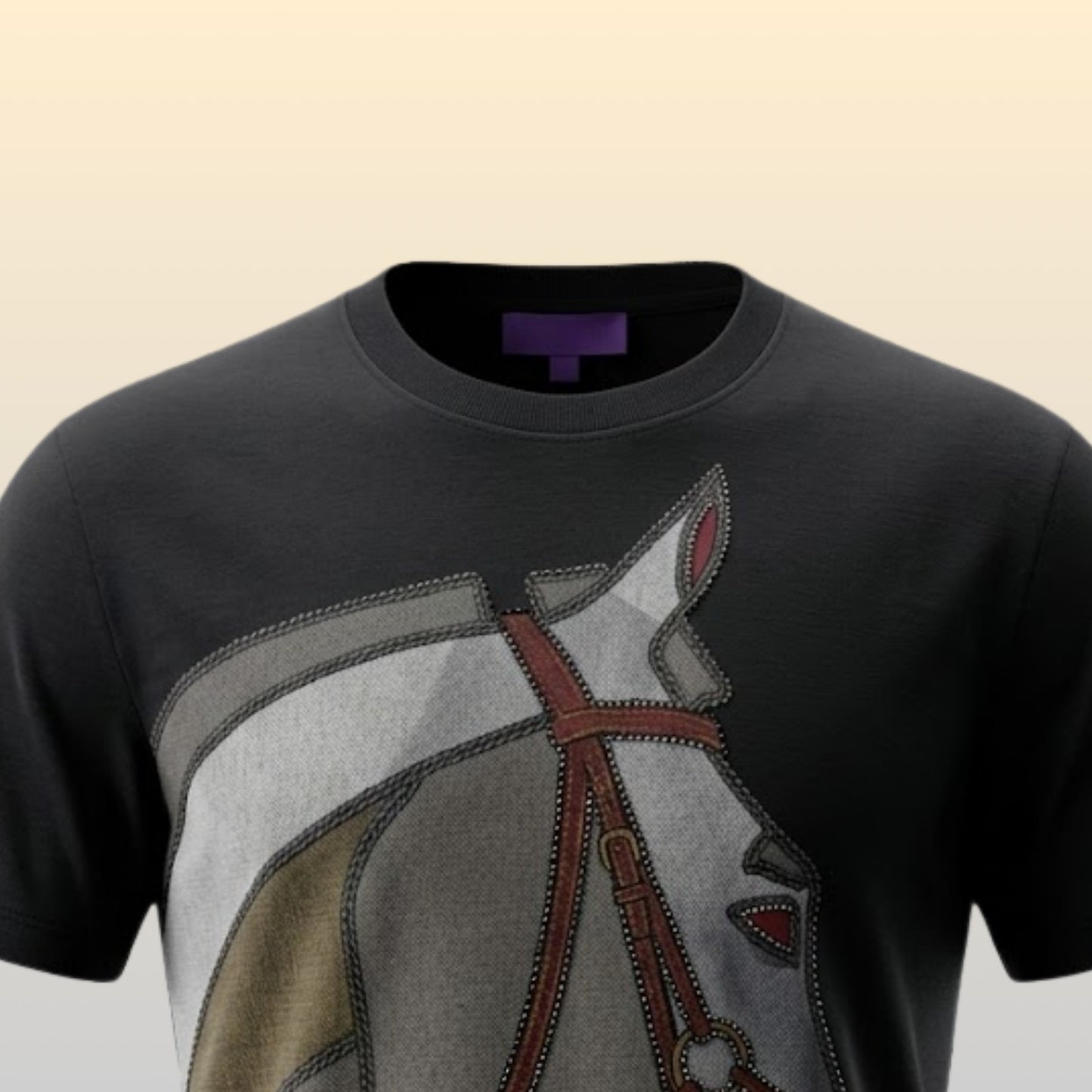 Premium 100% Cotton Animal Siroski T-Shirt For Men's