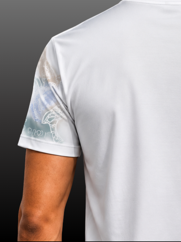 Medusa Embroidery Pastel Tie-Dye T-Shirt