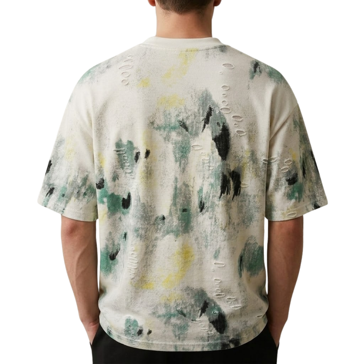 Rugged Print Round Neck T-Shirt