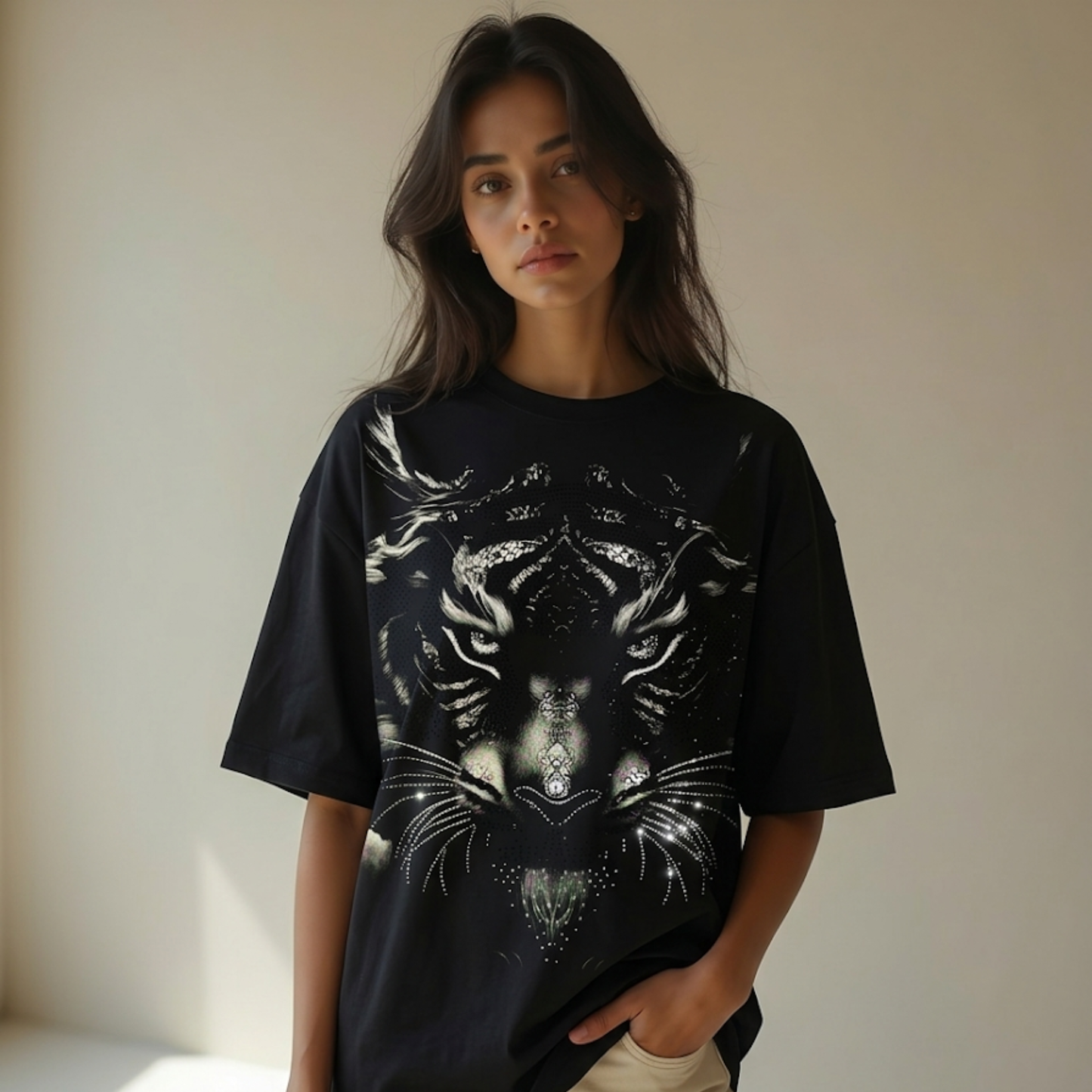 Men’s Premium Tiger Face Graphic T-Shirt | Soft Cotton Blend ARTICLE NO-96692