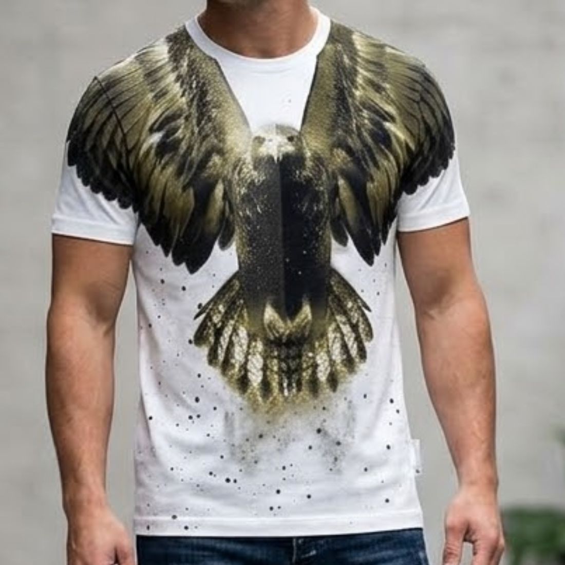 Eagle Graphic Oversized T-Shirt for Men | Premium Cotton Streetwear – Mahir Lavin