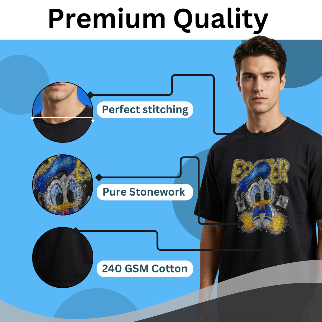 Swarovski Donald Duck Print T-Shirt