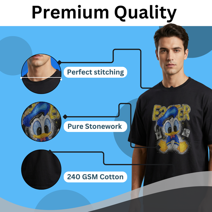 Swarovski Donald Duck Print T-Shirt