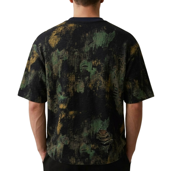 Rugged Print Round Neck T-Shirt