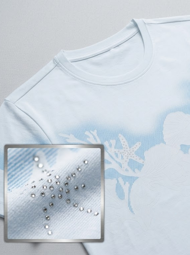 Coral &amp; Starfish Graphic  T-Shirt