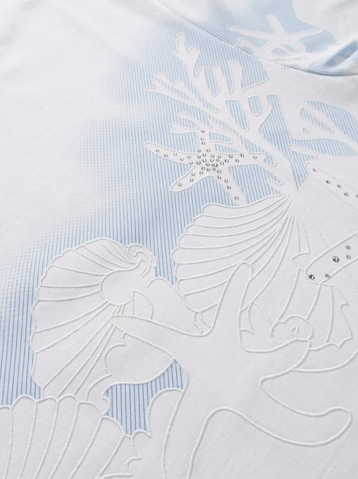 Coral &amp; Starfish Graphic  T-Shirt