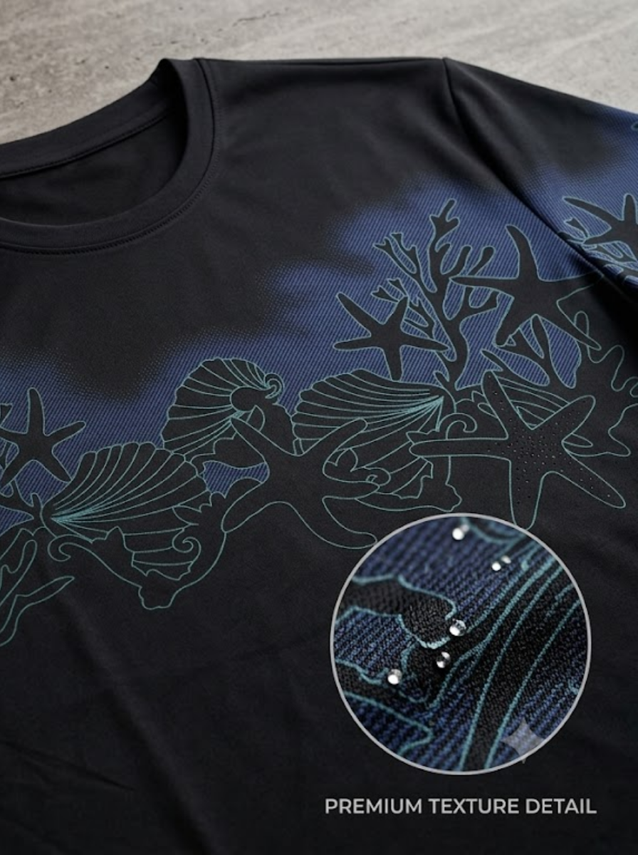 Coral &amp; Starfish Graphic  T-Shirt