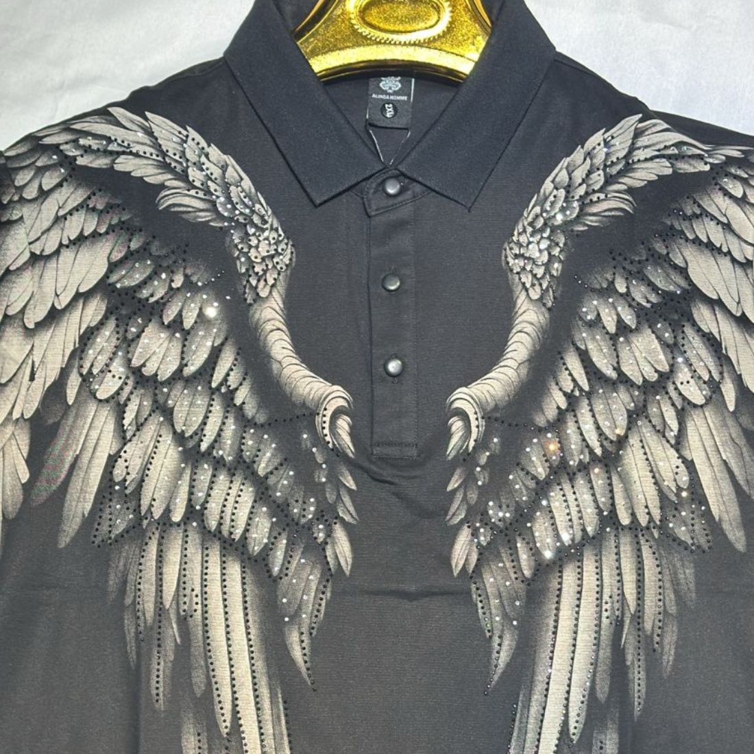 Angel Wings Printed Polo T-Shirt Graphic Polo T-Shirt