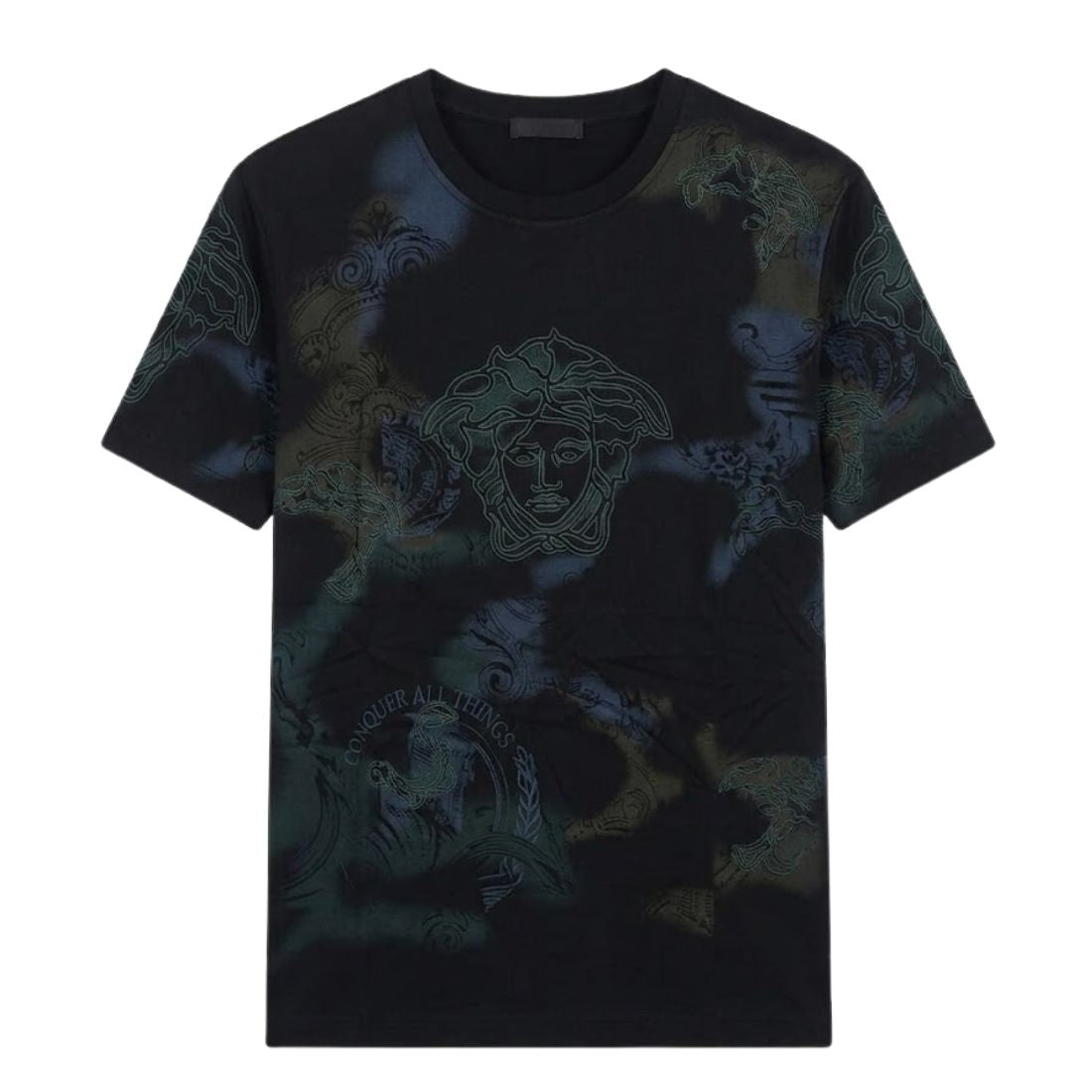 Men’s Medusa PRINTED TEXTURE Watercolor Tie-Dye Graphic T-Shirt