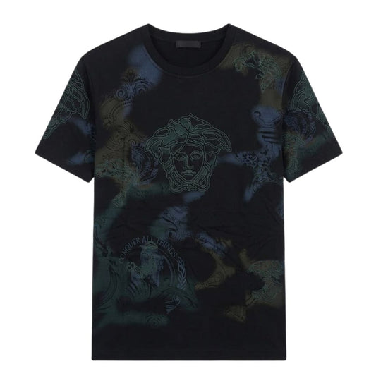 Men’s Medusa PRINTED TEXTURE Watercolor Tie-Dye Graphic T-Shirt