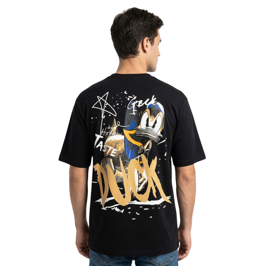 Raised 3D Print Donald Duck Oversized T-Shirt