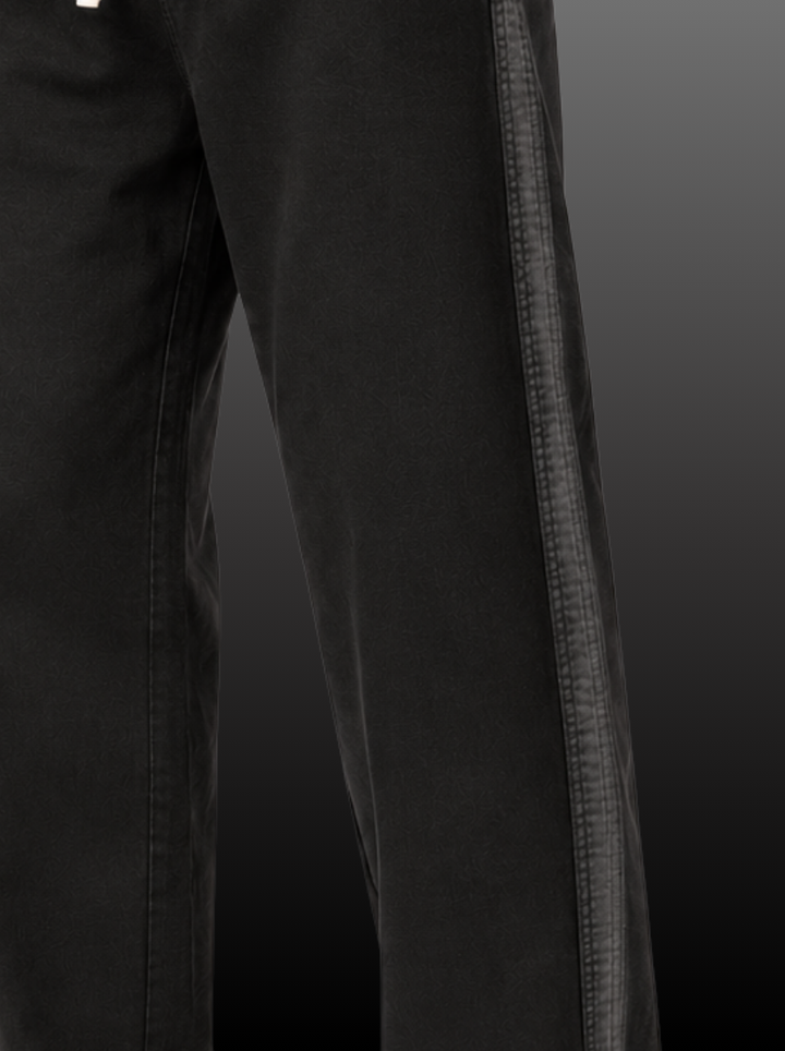  Denim Joggers with Side-Stripe