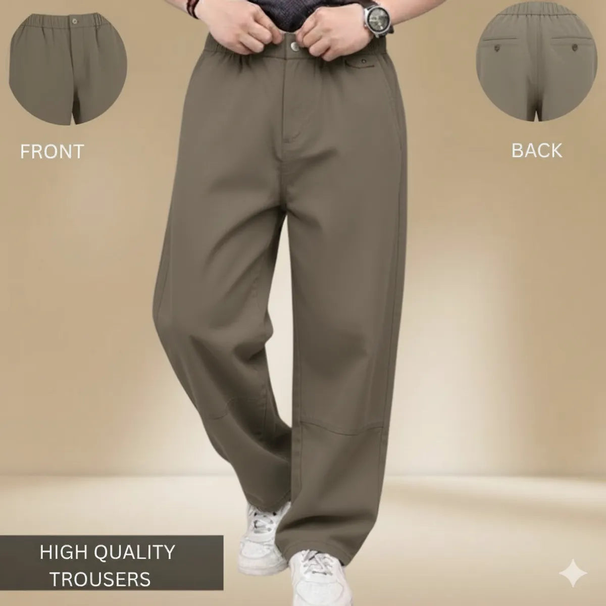 Premium Relax Fit High-Quality Trousers – Ultra-Comfort Stretch Fabric For Men's