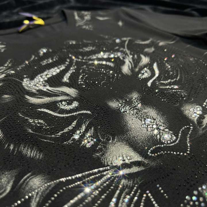 Oversized Tiger Print Swarovski Embellished T-Shirt