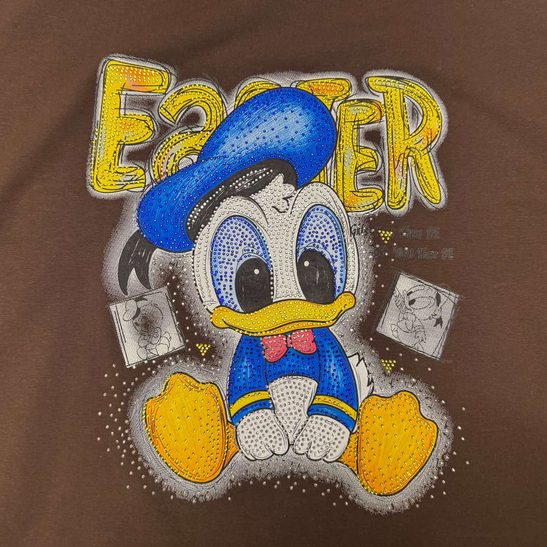 Swarovski Donald Duck Print T-Shirt