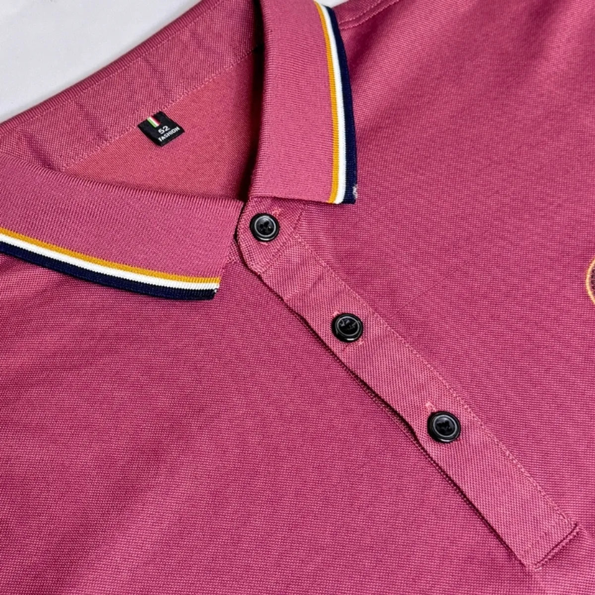 Pink Premium 100% Cotton Polo T-shirt For Men's