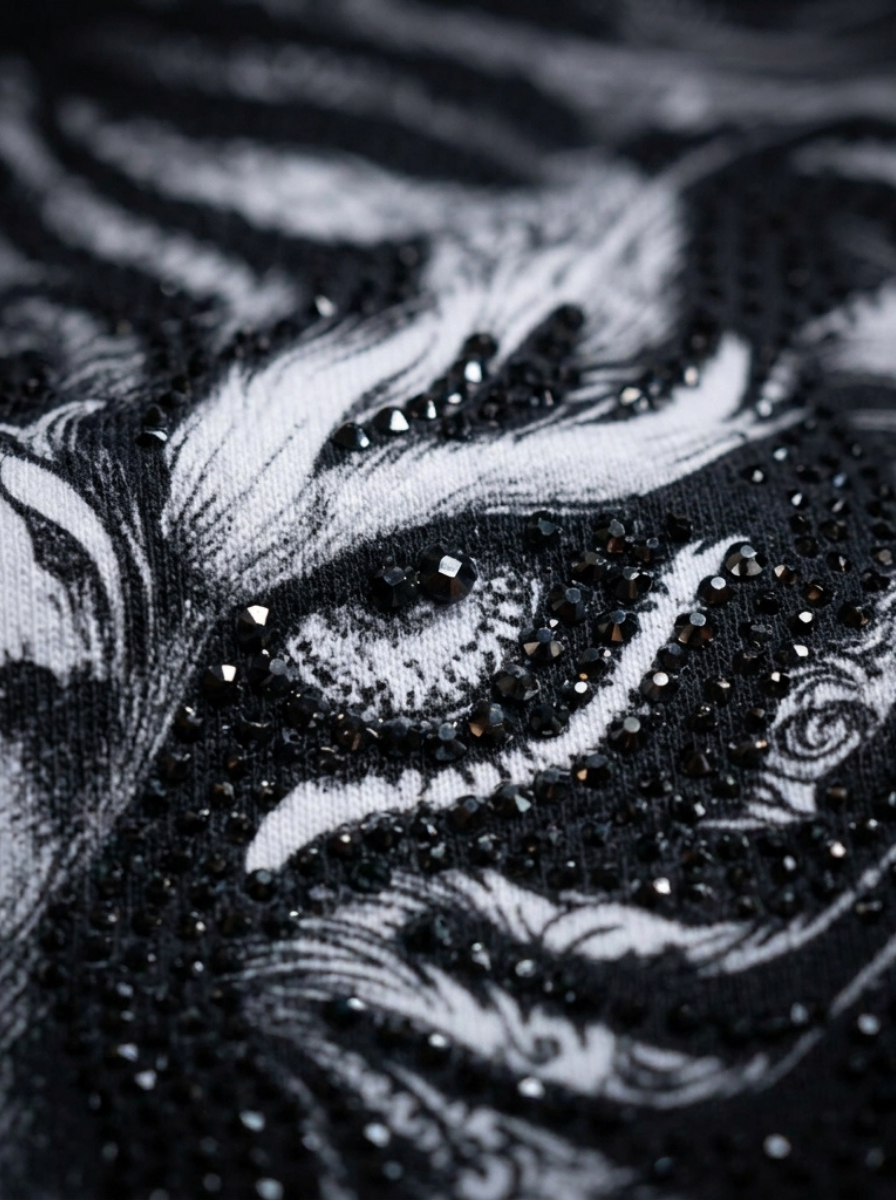 Oversized Tiger Print Swarovski Embellished T-Shirt
