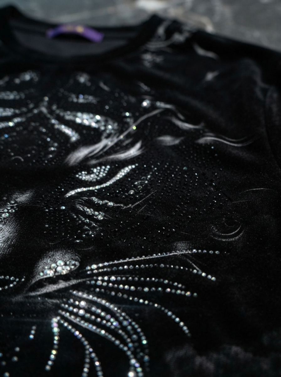 Oversized Tiger Print Swarovski Embellished T-Shirt