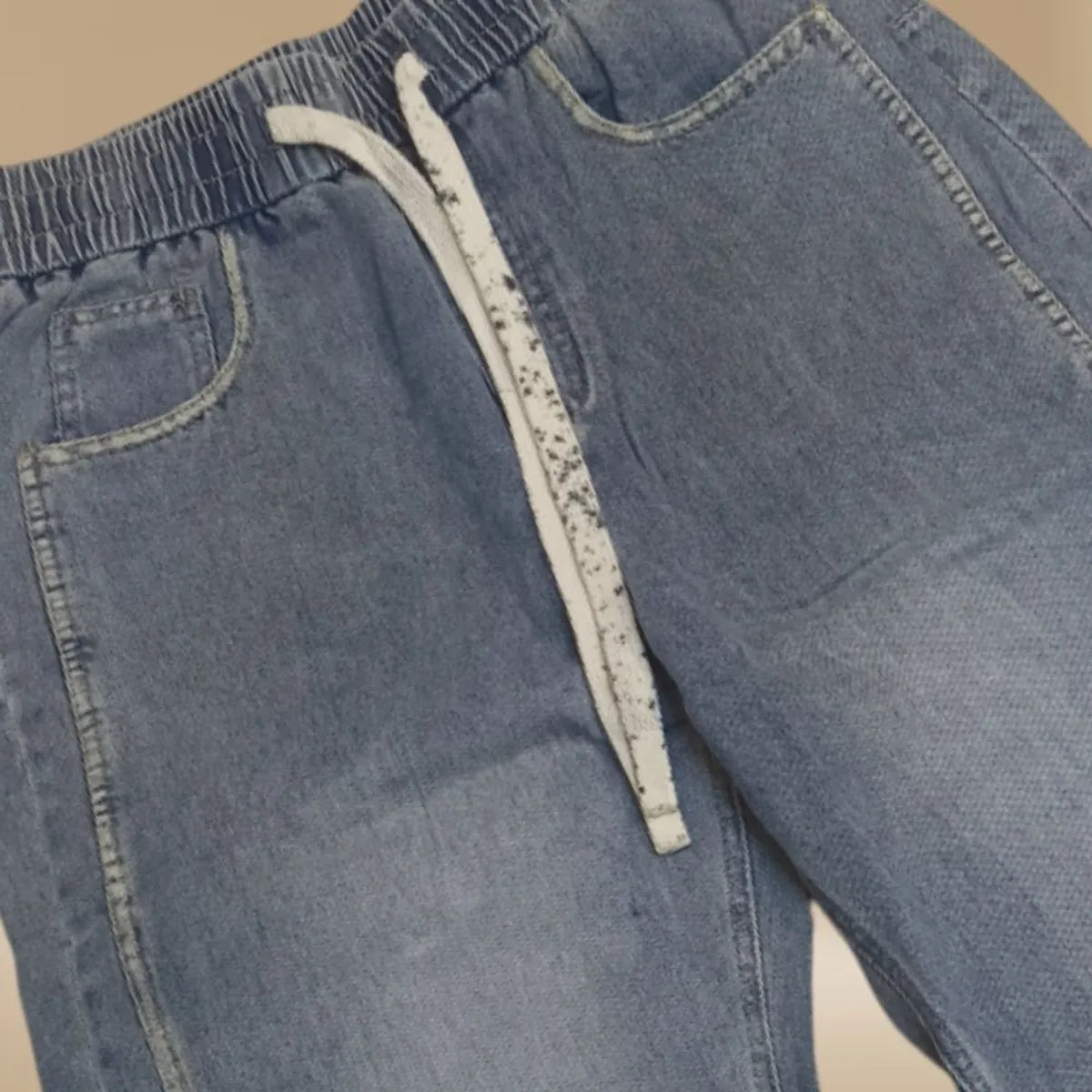 Blue High-Quality Denim Jogger Pants – Comfortable, Stylish & Durable For Men's
