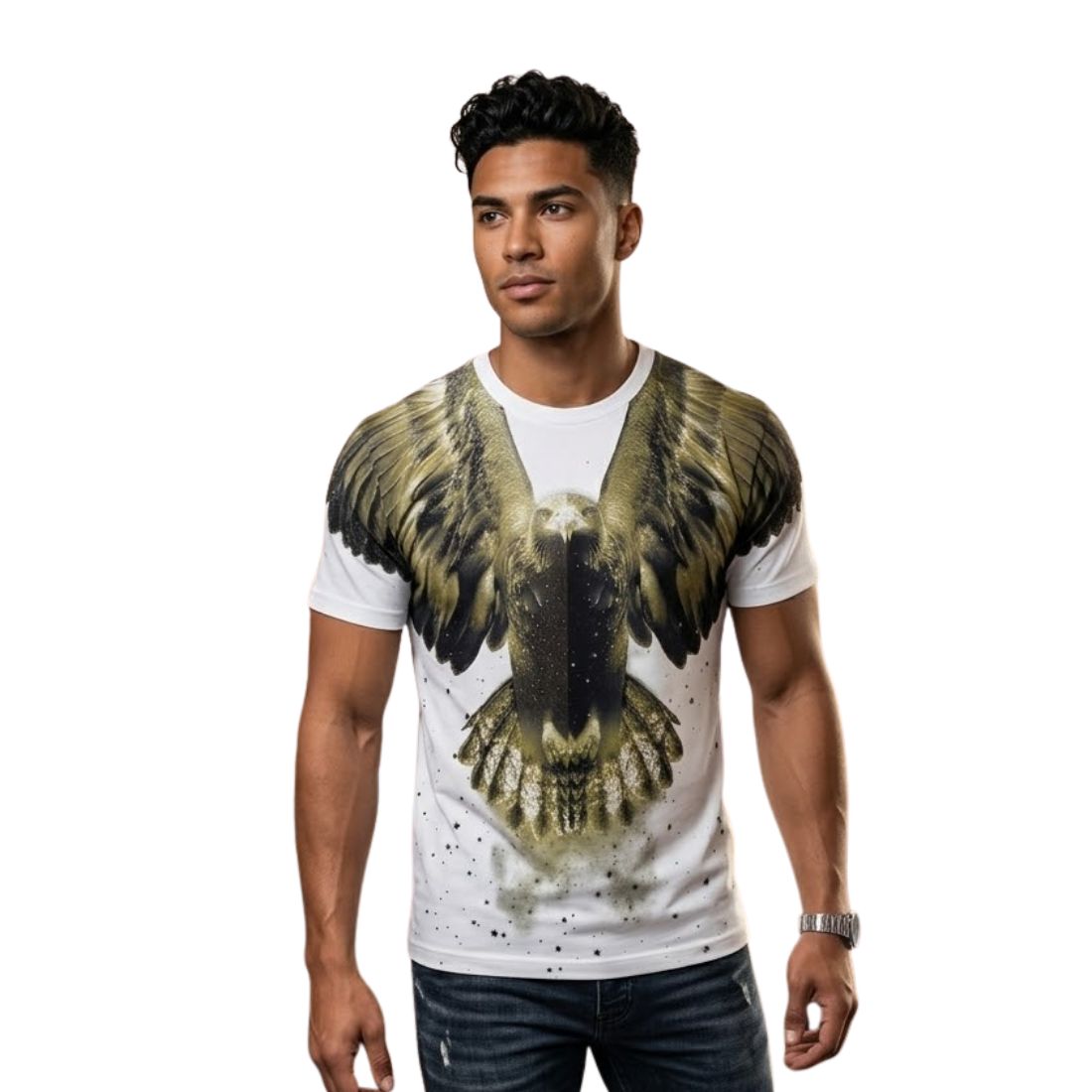 Eagle Graphic Oversized T-Shirt for Men | Premium Cotton Streetwear – Mahir Lavin