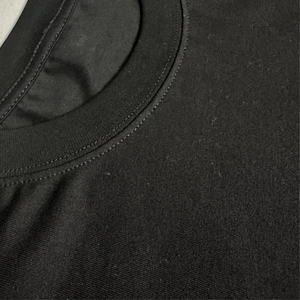 Men’s Premium Black Oversized T-Shirt | 100% Cotton | Embroidered Streetwear Tee