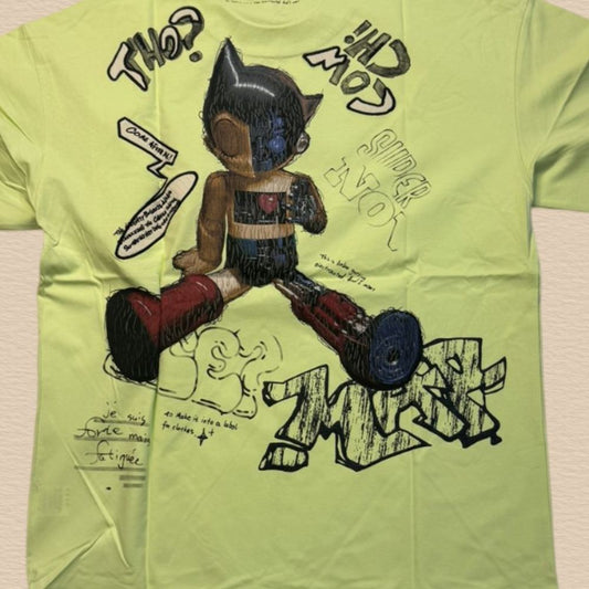 Lime Green Oversized Graphic T-Shirt for Men | Premium 100% Cotton
