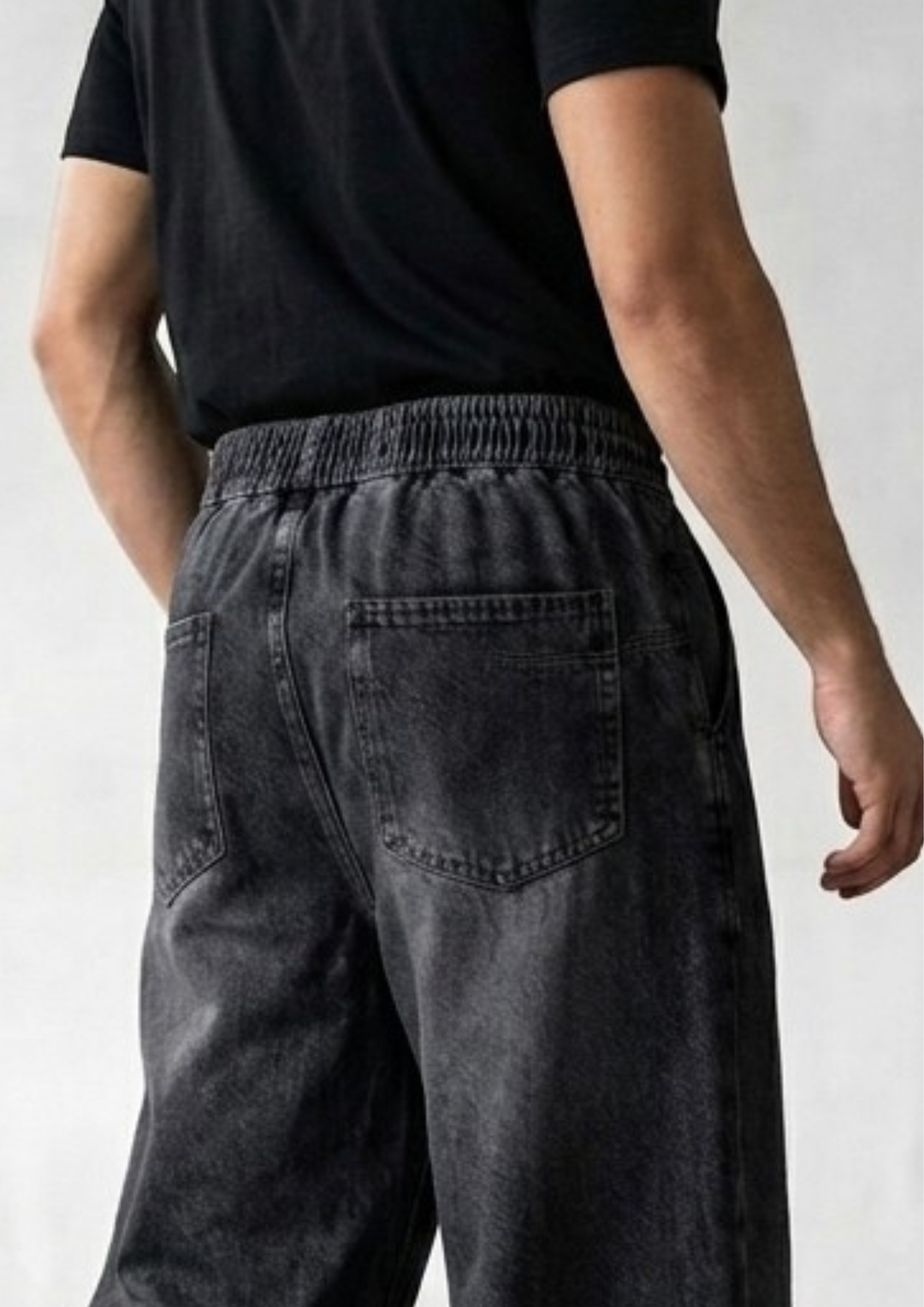 Relaxed Fit Denim with Unique Drawstring