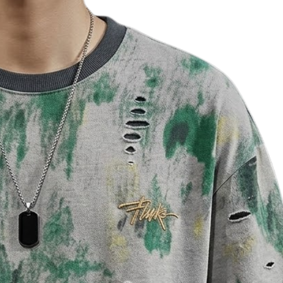Rugged Print Round Neck T-Shirt
