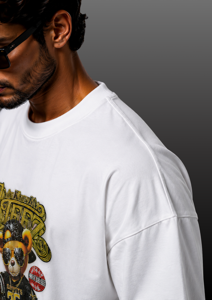 Football Bear Swarovski Embellished T-Shirt