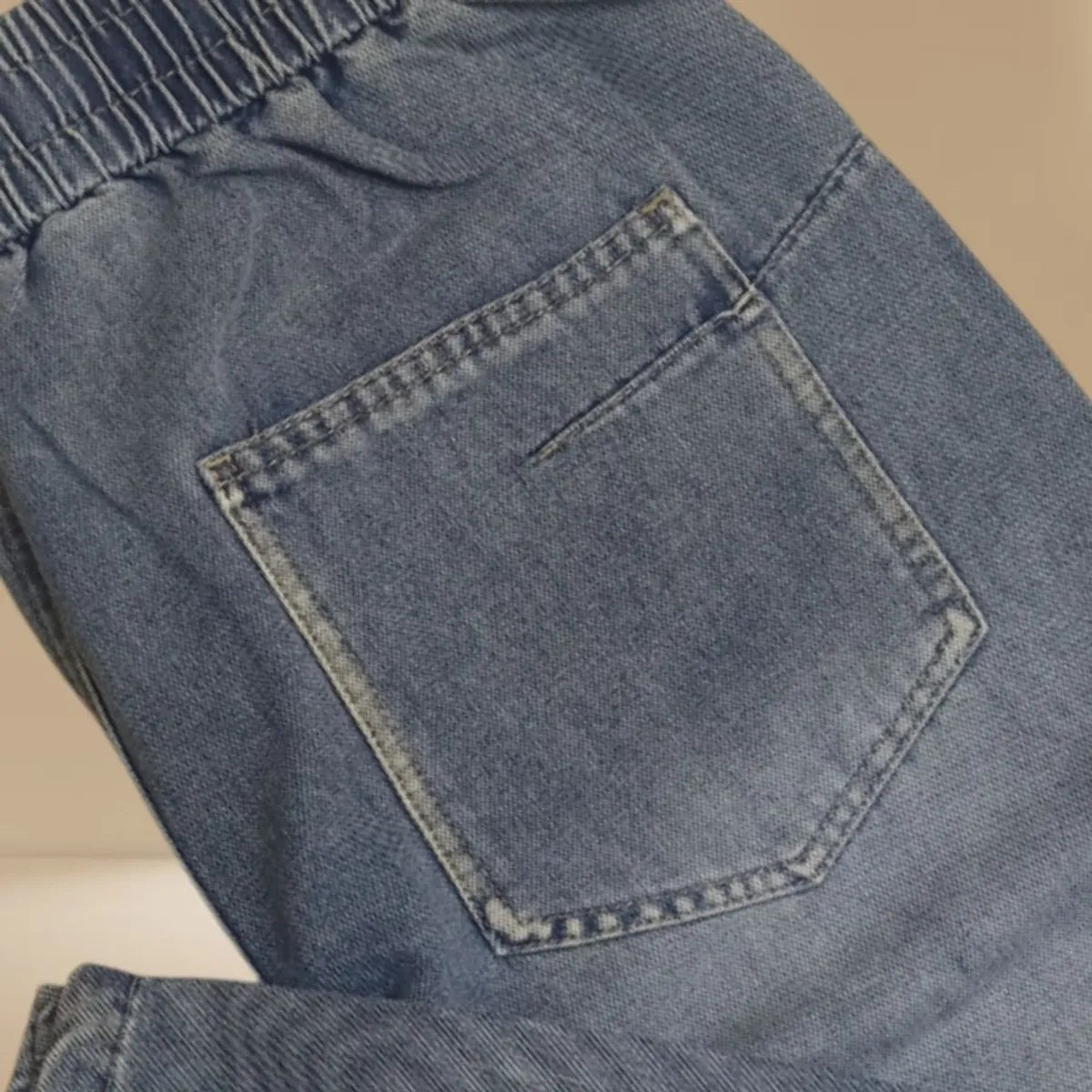 Blue High-Quality Denim Jogger Pants – Comfortable, Stylish & Durable For Men's