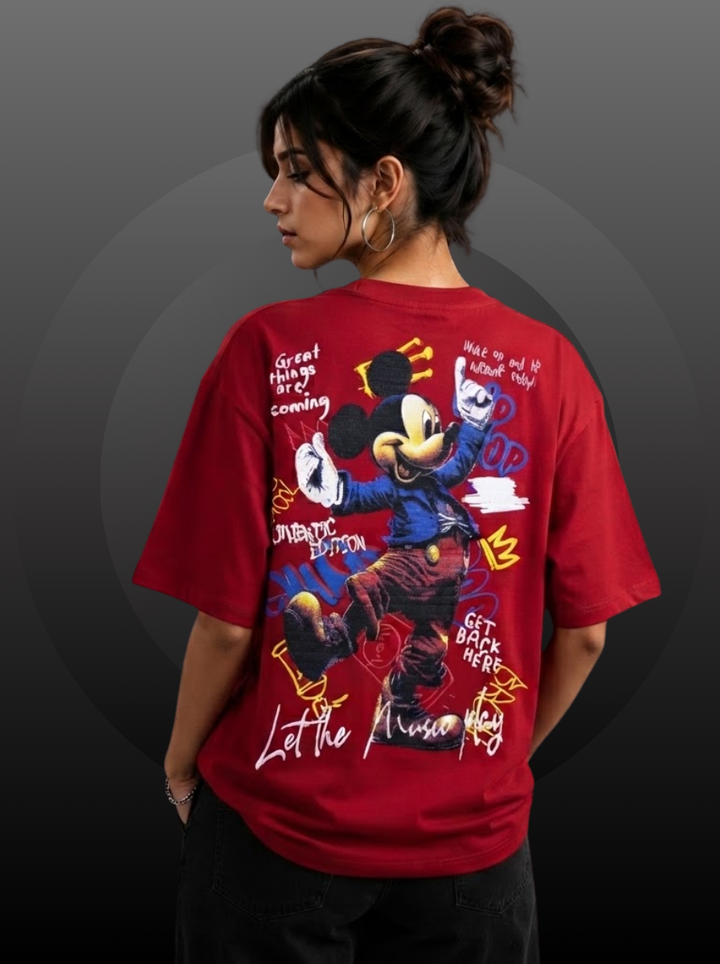 Vintage Style Mickey Mouse Graphic T-Shirt