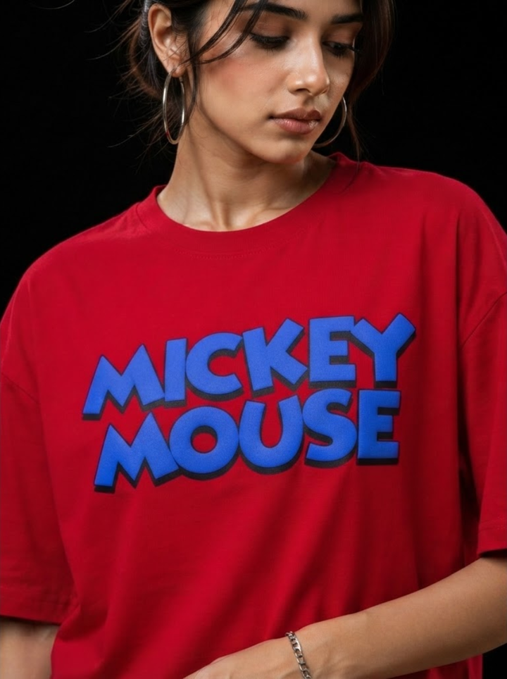 Vintage Style Mickey Mouse Graphic T-Shirt