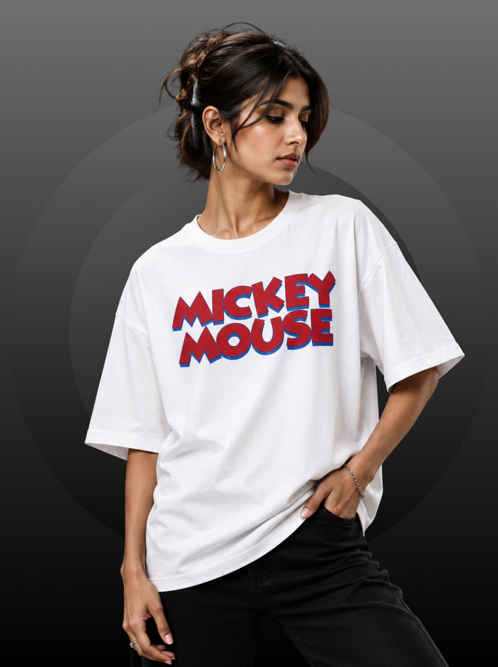 Vintage Style Mickey Mouse Graphic T-Shirt