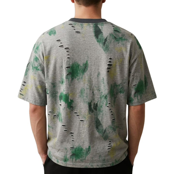 Rugged Print Round Neck T-Shirt