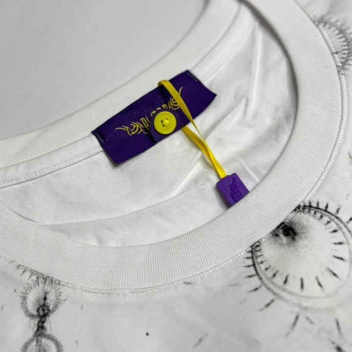 White Premium Animal Srioski T-Shirt