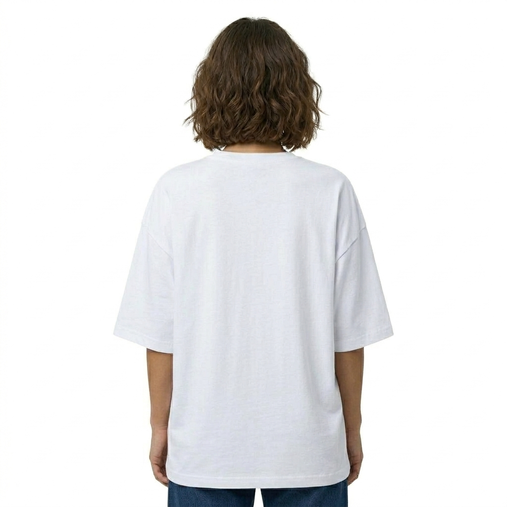 Women's Oversized Graphic T-Shirt, Heavy Cotton, Hip Hop Bear Print, Casual Loose Fit