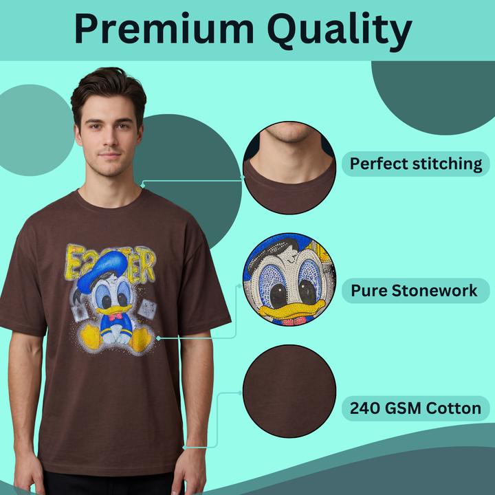 Swarovski Donald Duck Print T-Shirt