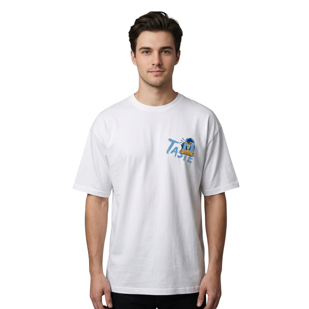 Raised 3D Print Donald Duck Oversized T-Shirt