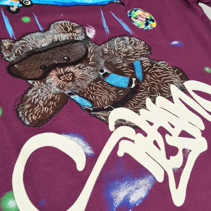 | 100% Pure Cotton Crew Neck | Premium Embroidered Graphic Tee | Relaxed Streetwear Fit for Casual & Everyday Wear