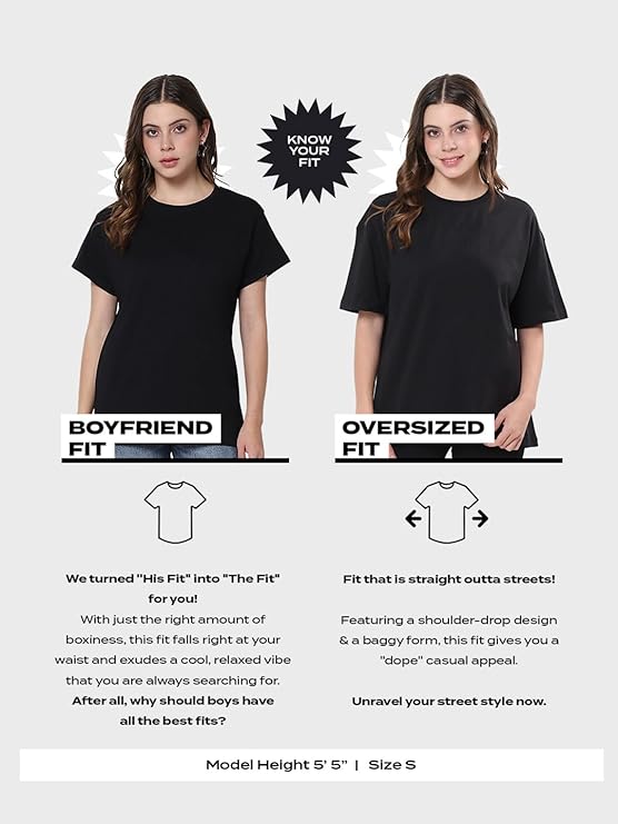 Women's Oversized Graphic T-Shirt, Heavy Cotton, Hip Hop Bear Print, Casual Loose Fit