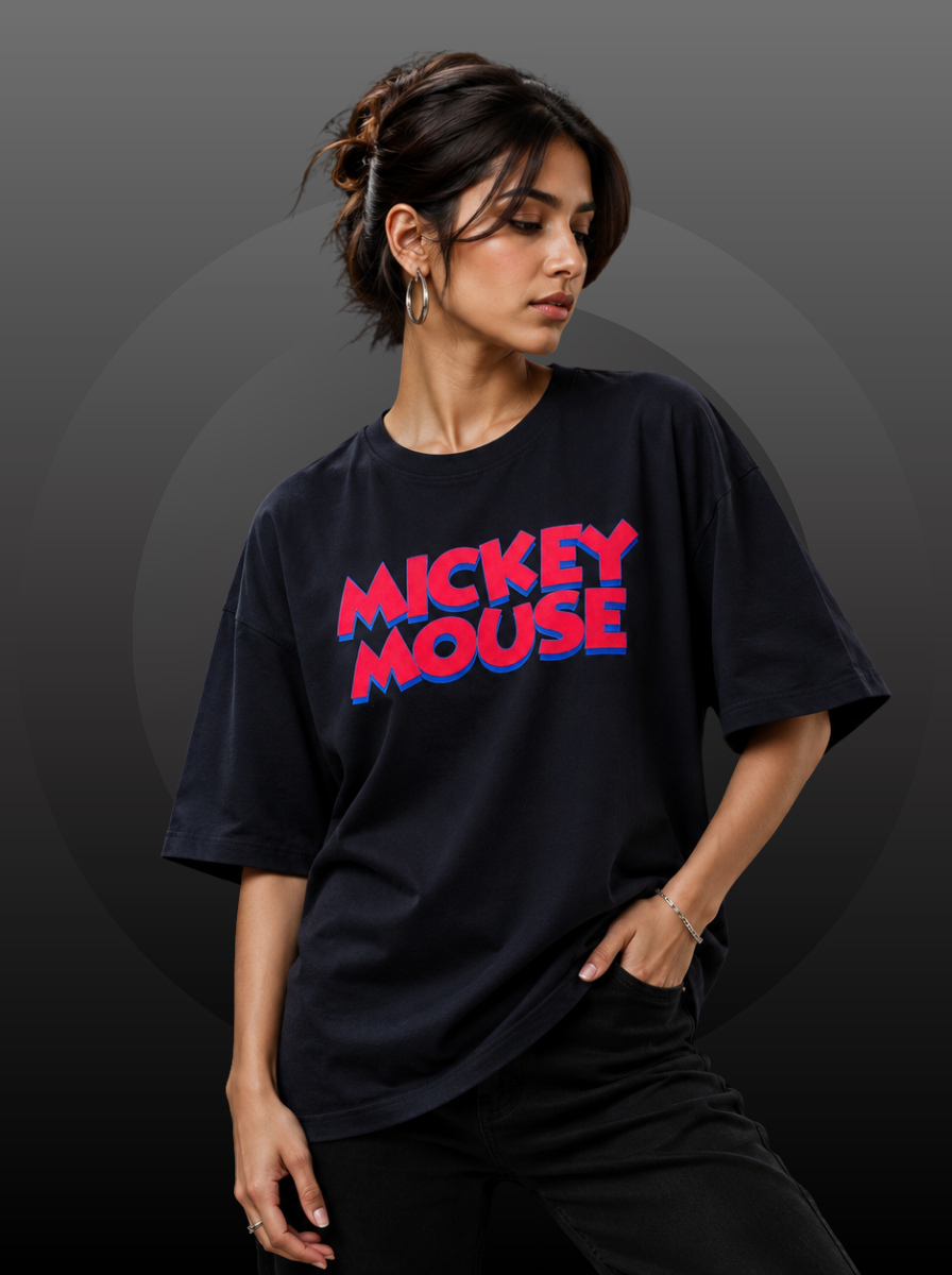 Vintage Style Mickey Mouse Graphic T-Shirt