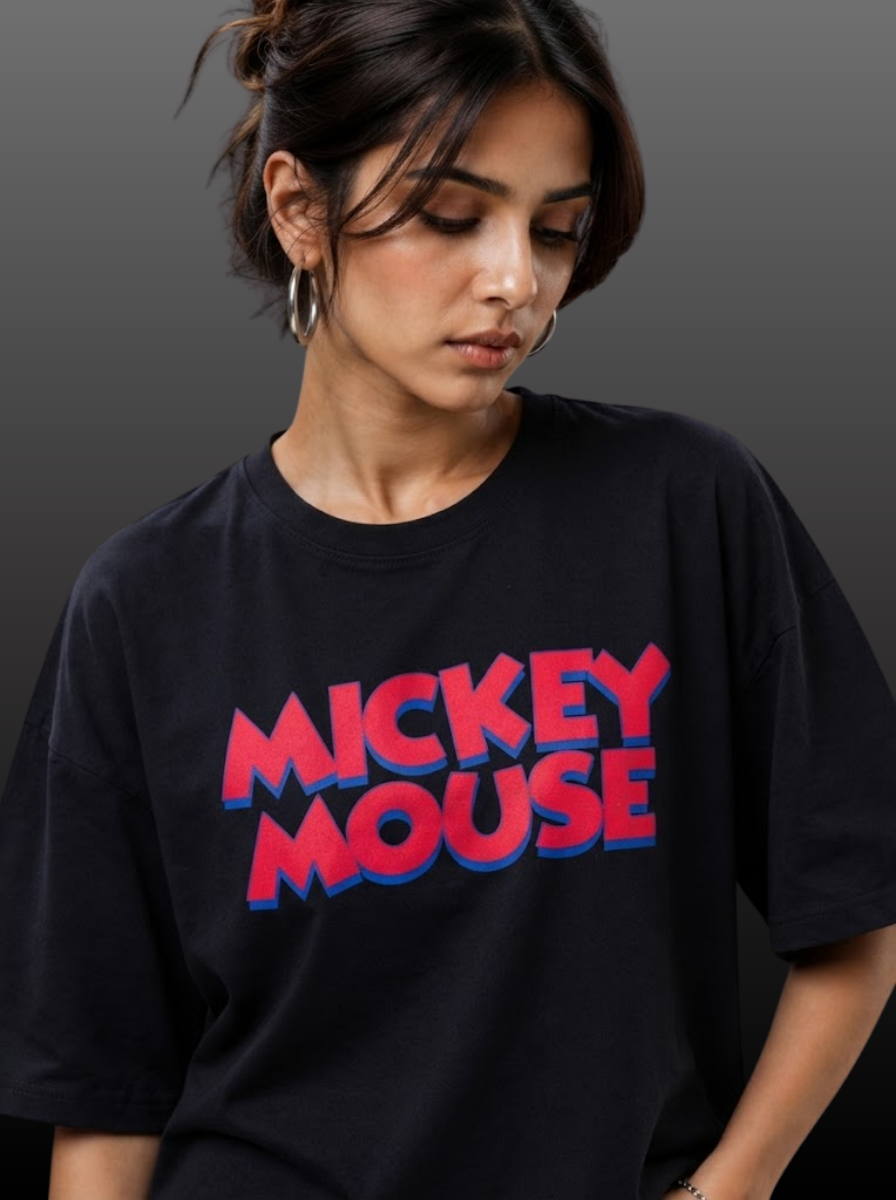 Vintage Style Mickey Mouse Graphic T-Shirt