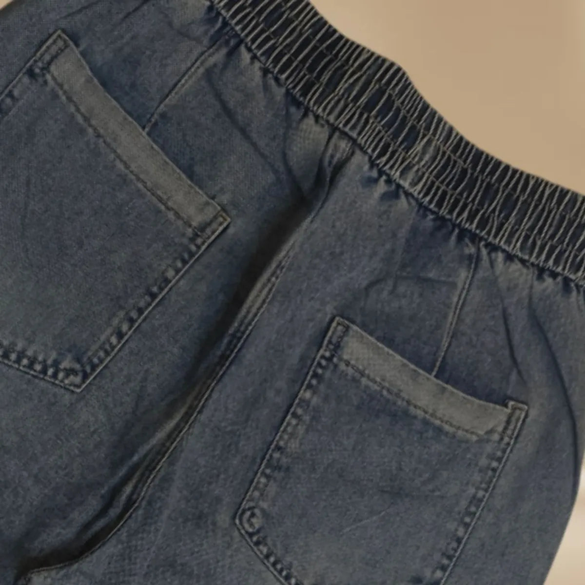 Blue High-Quality Denim Jogger Pants – Comfortable, Stylish & Durable For Men's