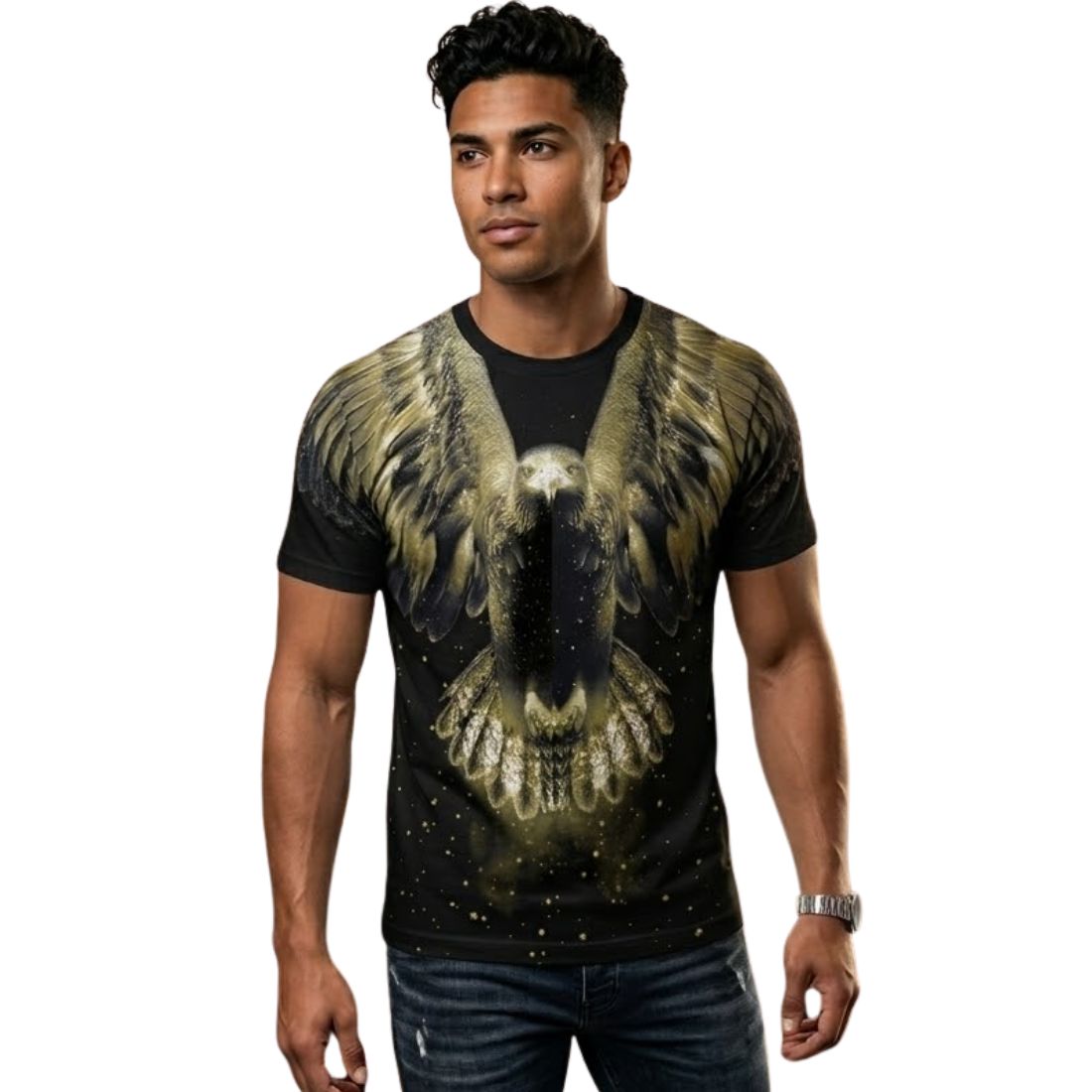 Eagle Graphic Oversized T-Shirt for Men | Premium Cotton Streetwear – Mahir Lavin