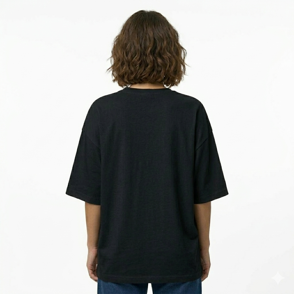 Women's Oversized Graphic T-Shirt, Heavy Cotton, Hip Hop Bear Print, Casual Loose Fit