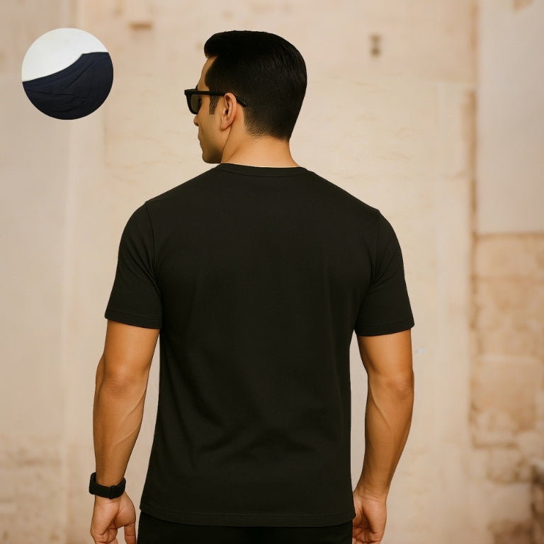 Black Premium 100% Cotton Animal Siroski T-Shirt For Men