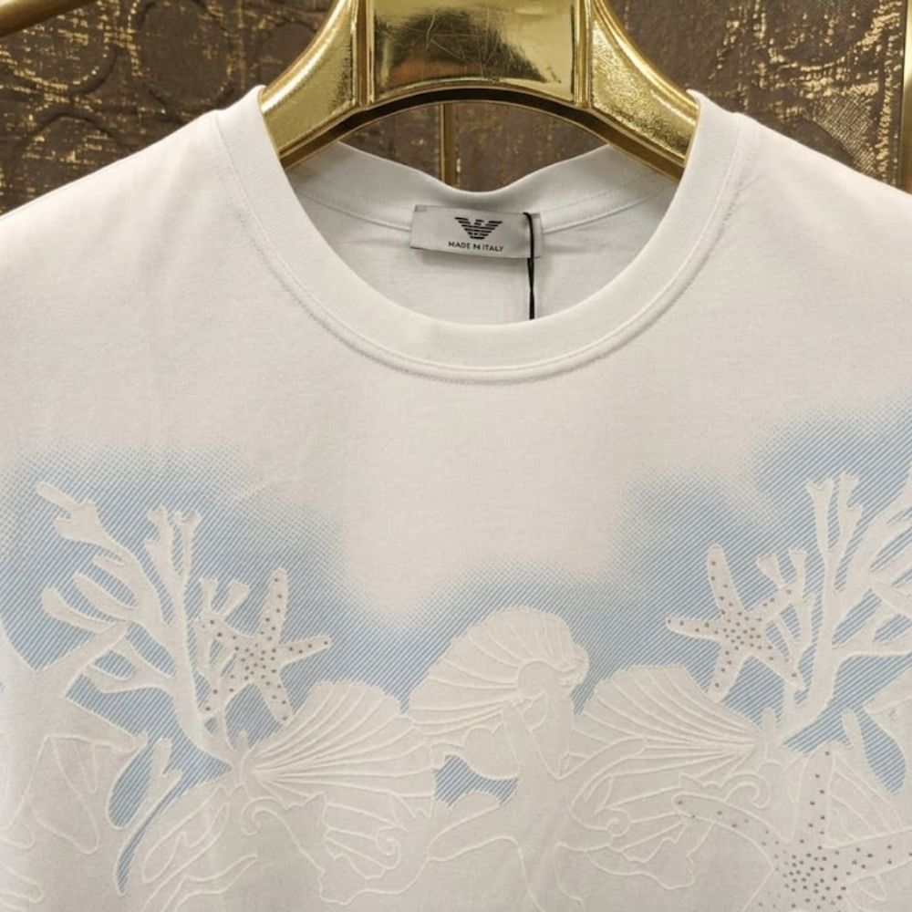 Deep Sea Dream Crewneck – White/Ice Blue T-Shirt__A2480