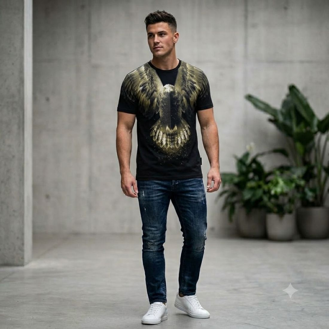 Eagle Graphic Oversized T-Shirt for Men | Premium Cotton Streetwear – Mahir Lavin
