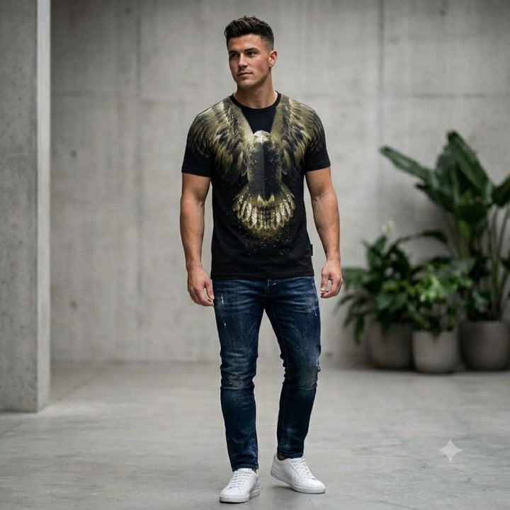 Swarovski Eagle Graphic Print T-Shirt